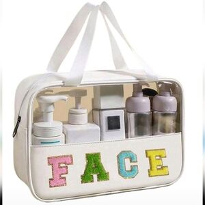 White  Travel Cosmetic Bag